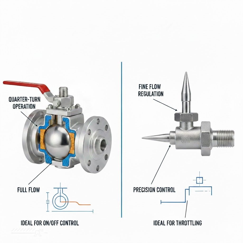 Ball Valve vs Needle Valve: Key Differences