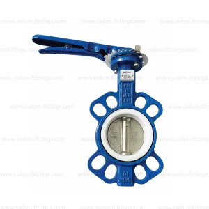 CI Butterfly Valve Wafer SS Disc PTFE Seat L/O