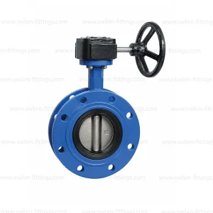 CI Double Flange Butterfly Valve G/O SS Disc PN16