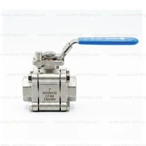 SS316 3PC BALL VALVE 3000 WOG NPT