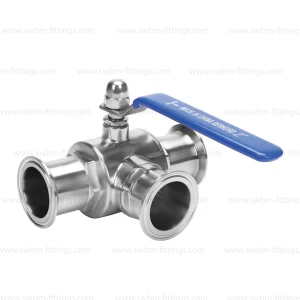 SS316 SMS FG 3-WAY T-BOLT BALL VALVE