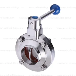 SS316 SMS FG BUTTERFLY VALVE WELD