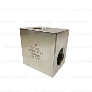 SS316L 10000 PSI BLOCK ELBOW 90D - THREADED