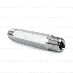 SS316L 10000 PSI LONG HEX NIPPLE NPT