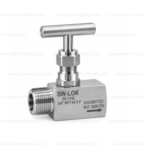 SS316L NEEDLE VALVE 3000PSI MALE X FEMALE