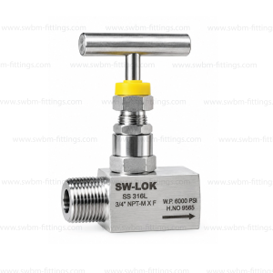 SS316L NEEDLE VALVE 6000PSI MALE X FEMALE